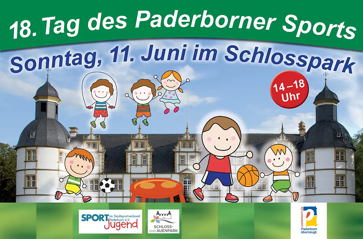 Read more about the article Tag des Sports am Sonntag 11. Juni 2023 im Schlosspark in Schloss Neuhaus.